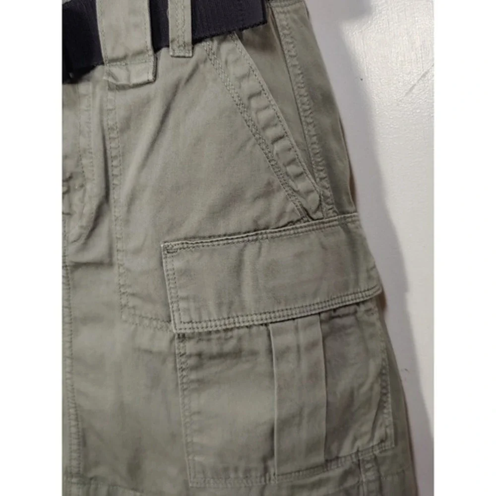 American Eagle Outfitters Cargo Skirt Olive Green Belted Utility Mini‎ granola